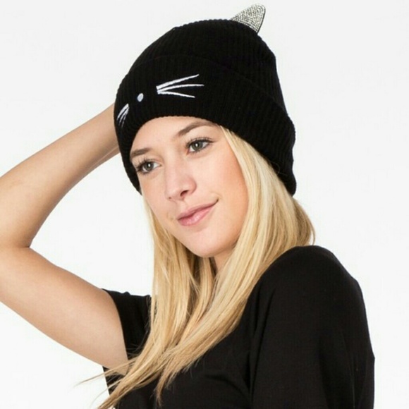 🆕 Meow black Kitty beanie - Picture 3 of 4
